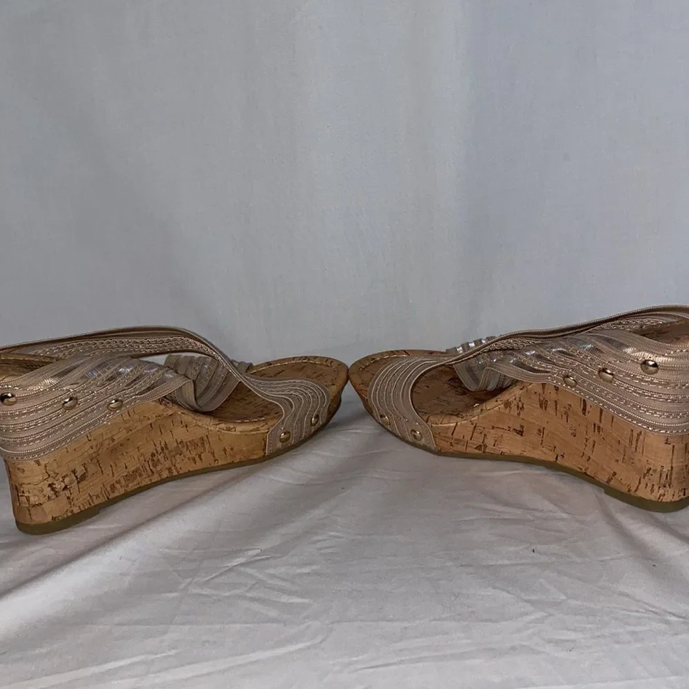 Canyon river blue wedge heels